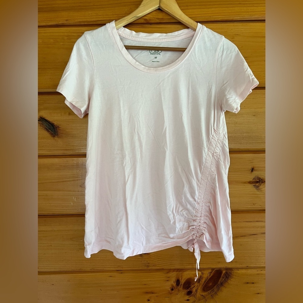 LOGO Instant Chic Corton Blend Pink Short Sleeve Shirt M
